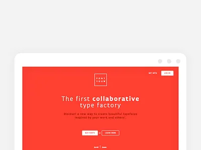 Something new on Fontyou css invitation landing login page presentation red shop typography
