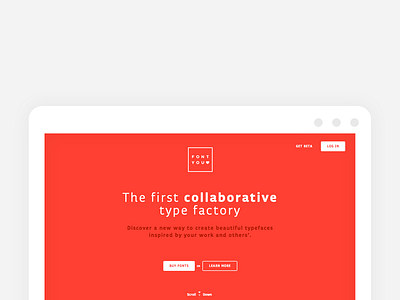 Something new on Fontyou css invitation landing login page presentation red shop typography