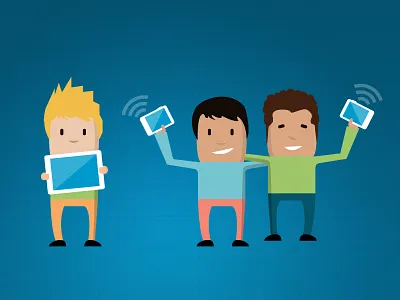 Tech Guys aerolab argentina guys illustration ipad iphone mobile technology