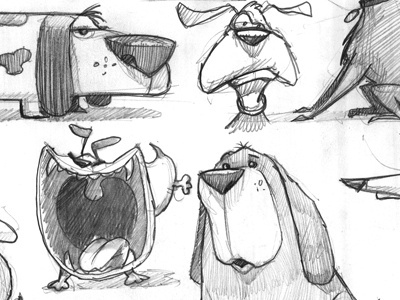 Dog Doodles 7-13 characters childrens book concepts pencil sketchbook sketches studies