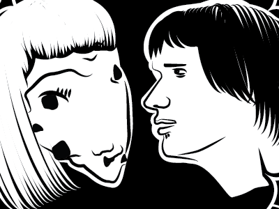 The eyes, loving. The open mouth, concerned. bands etsy food illustration