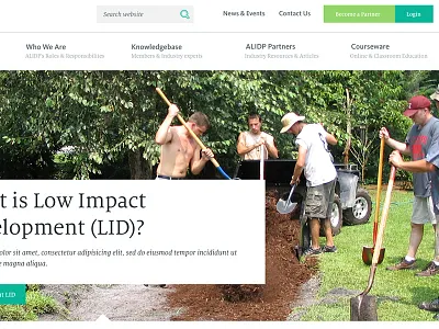 ALIDP Urban Water Conservation - Early blue conservation eco green minimalist. clean nature organization responsive turquoise water web design website