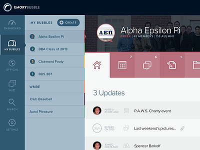Multiple sidebar implementation app application college flat responsive sidebar ui