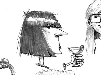 Female Head Doodles characters childrens book concepts pencil sketchbook sketches studies