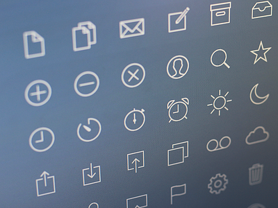 Thinnies 48 apple black blue icon icons ios ios7 iphone line pack stroke white