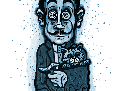 Dali dali doodle experimental illustration monochromatic photoshop