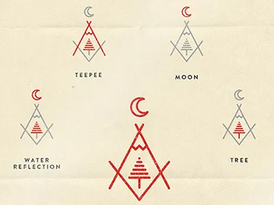 Tulmoon Poster adventure explore logo moon mountain nature poster teepee tree tulmoon wanderer water