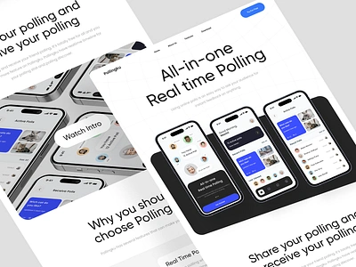 Pollingku - Polling Landing Page app choose homepage landing page poll polling question request vote web web design website website design