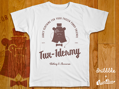 Tux-Idermy bear branding shirt texture tie type vintage
