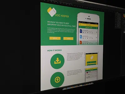 DocKeeper Concept Web Page app concepts docs iphone web webpage