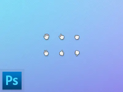 Hand Cursors (PSD) cursor download freebies hand psd