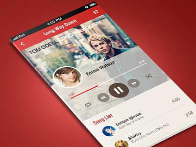 Music App album app bangalore india ios 7 iphone kerala music player psd song ui design