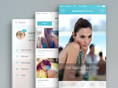 App Screen PSD Mock-Ups app download free freebie ios7 mock up mockup photoshop psd resource screen