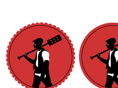 Continued logo revisions - detail beer brewery brothers flame ft worth hops logo mash paddle