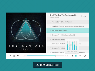 [FREEBIE] Music Player download equalizer free freebie music music player psddd