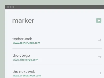 Marker Bookmark Widget app bookmark favorites ui user interface ux widget