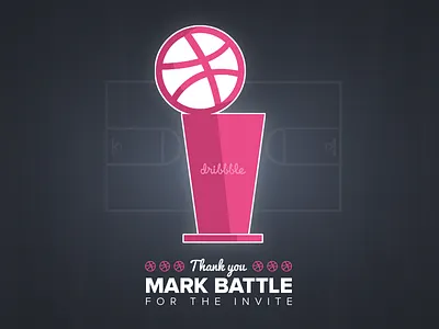 My 1st Dribbble Shot debut draft invite thank you