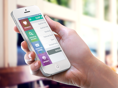 CurpApp app curp flat interface ios7 iphone ui