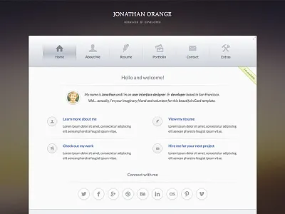 Humanum vCard css3 html humanum interface resume template theme themeforest vcard