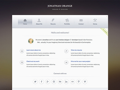 Humanum vCard css3 html humanum interface resume template theme themeforest vcard