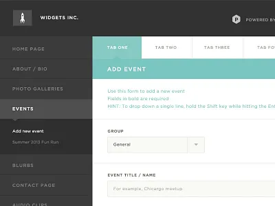 Page Puppet CMS admin cms ui