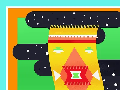 Space Rugs bright illustration mixtape neon rugs southwest space