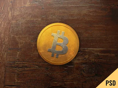 Bitcoin bitcoin coin crypto cryptocurrency free light metal money old photoshop psd texture