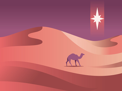 Christmas Star camel christmas desert digital guide illustration joy light night peace star vector