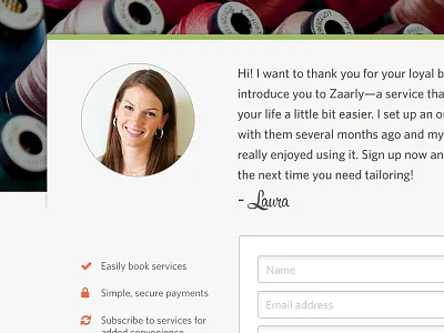 Hi Customer landing page