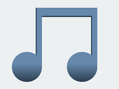 A simple (3D) music note. [CSS] box shadow codepen css css3 cssdeck design experiment fullcss scss webdesign