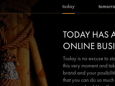 Working on a prototype menu parallax presentation