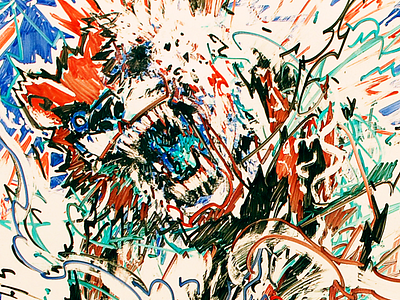 Prancer-Teddy airplane bear drawing dry erase illustration rough sketch