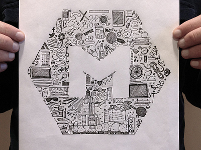 Logo Doodle doodle drawing icon iconography icons intricate line logo providence