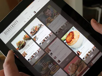 Dishversity Concept blocks cooking elegant seagulls filter food mason recipe responsive web