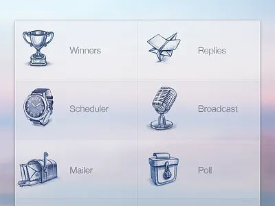 Icons/sketches for website cuberto icons interface iphone ui ux website