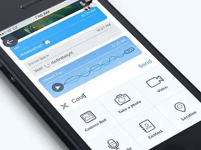Conversation Screen - attachment menu attachment chat conversation media message