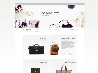 Homepage home page shop thumbnail website