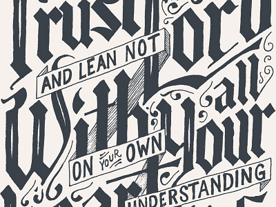 Trust alessio bible blackletter hand lettering lettering ornate scripture texture typography verse vintage