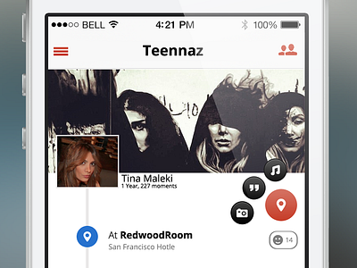 Path profile iOS 7, My Profile clean ios7 path simple soft ui
