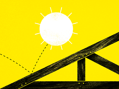 The Rebound architecture bounce editorial framing house illustration sun truss wood