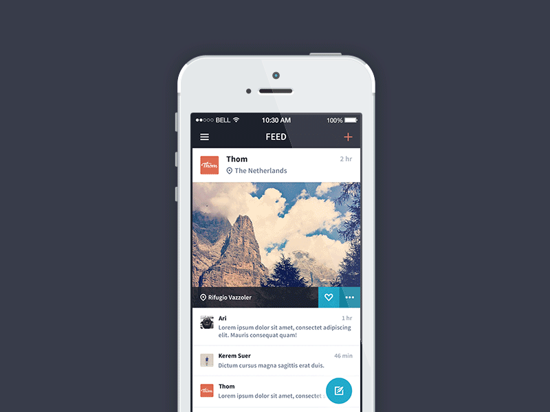 [GIF] Feed Comments animated app comment gif icons ios iphone photo ui