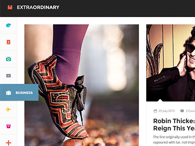 Freebie Psd - Extraordinary blog free layout magazine modern navigation news psd ui user interface