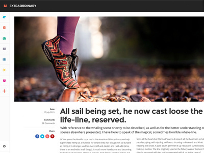 Freebie Psd - Extraordinary Detail blog free layout magazine modern navigation news psd ui user interface