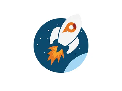 Orbit app orbit rocket ui vector
