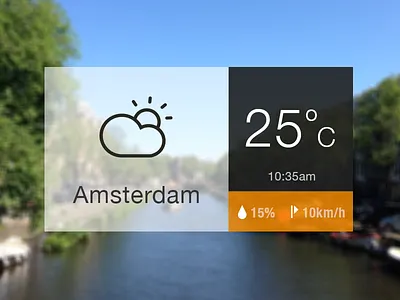 Temperature card design ux
