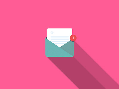 Dribbble Invite x1 Remaining! angle app blue dribbble flat icon invite invites mail shadow