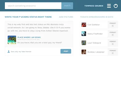 Social network flat style header facebook flat free header kit network social