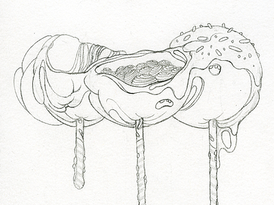 Happy Cake Pop happy cake pop illustration sketch