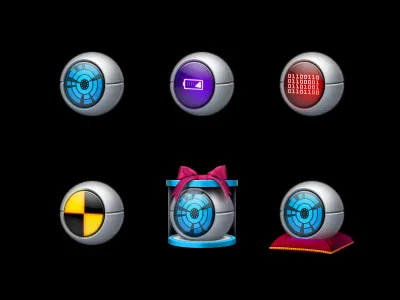 new DaisyDisk icons 3d battery bow box disk display eye glass pillow present screen test