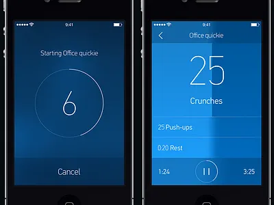 Fitness Timer app crunches exercise ios7 time timer watch workout